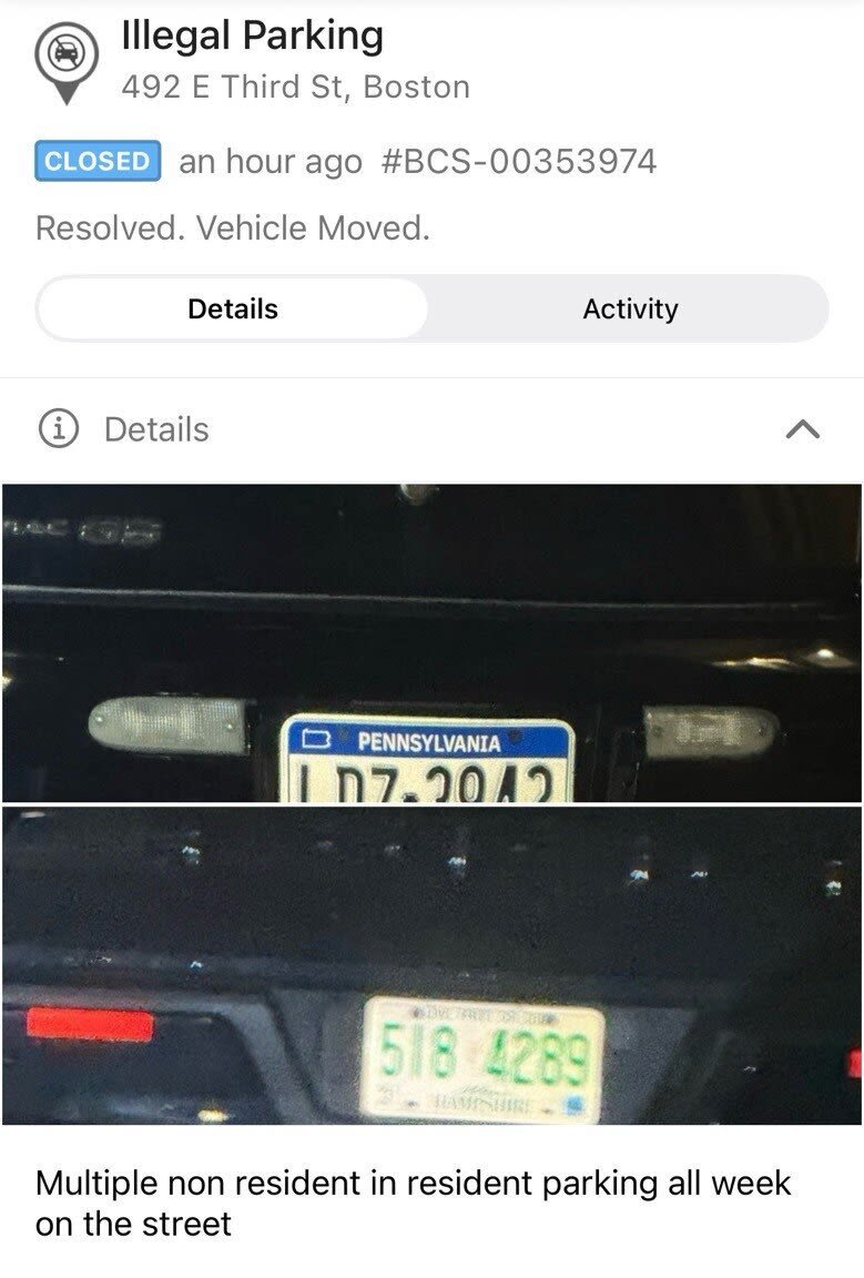 Image submitted with report