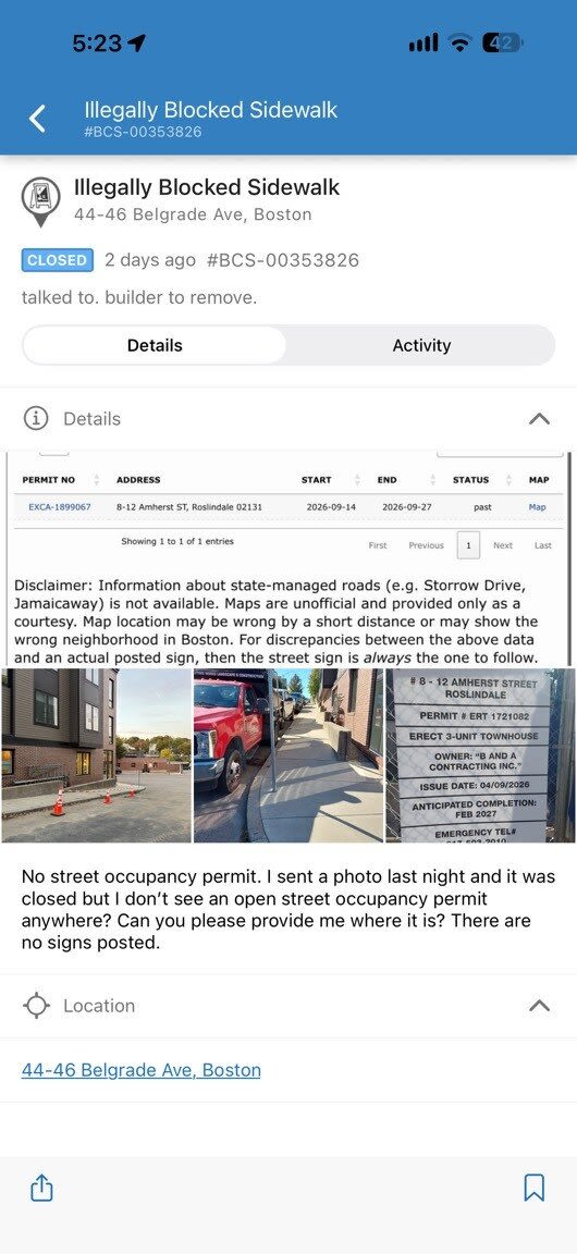 Image submitted with report