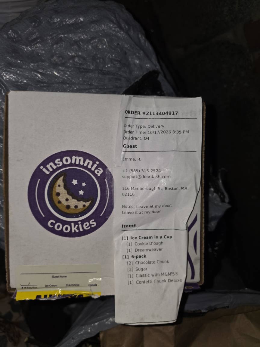 Image submitted with report