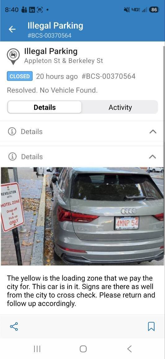 Image submitted with report