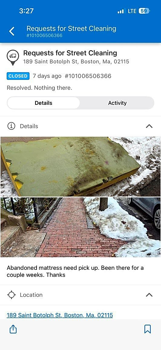 Image submitted with report