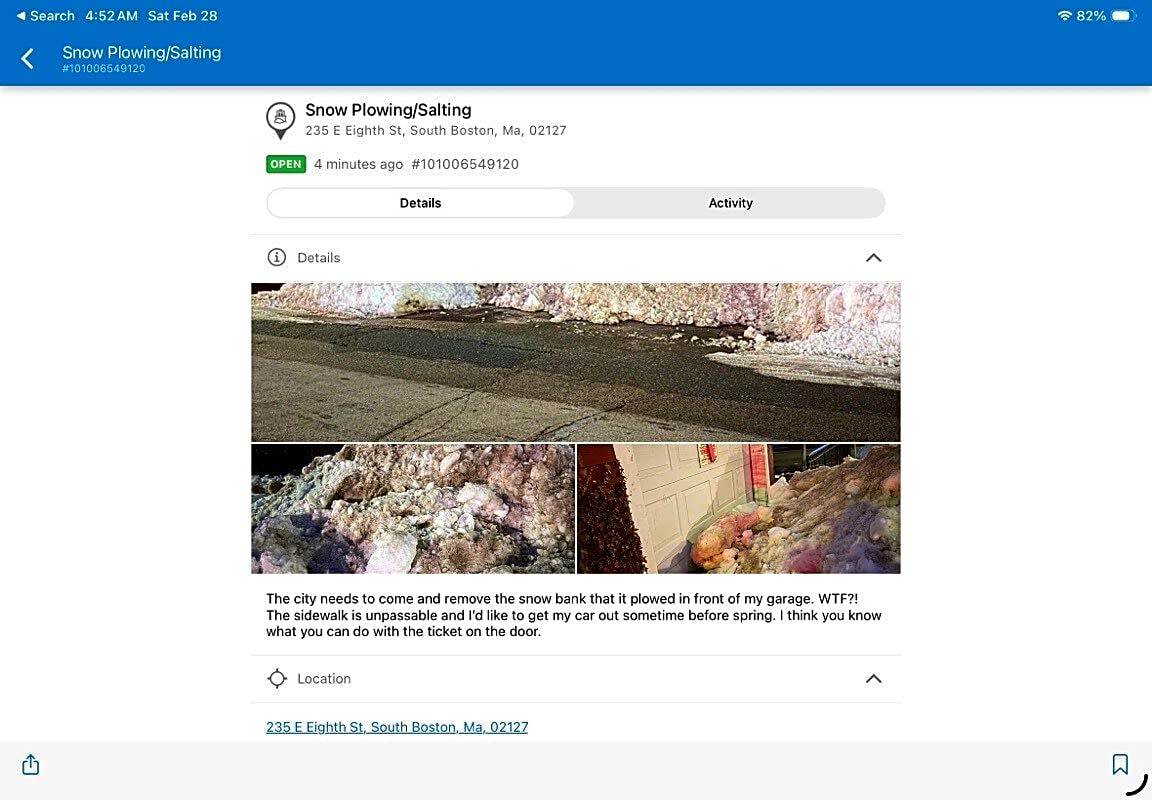 Image submitted with report