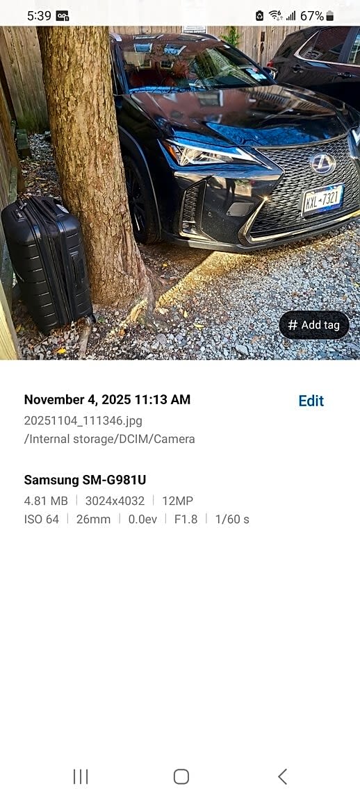 Image submitted with report