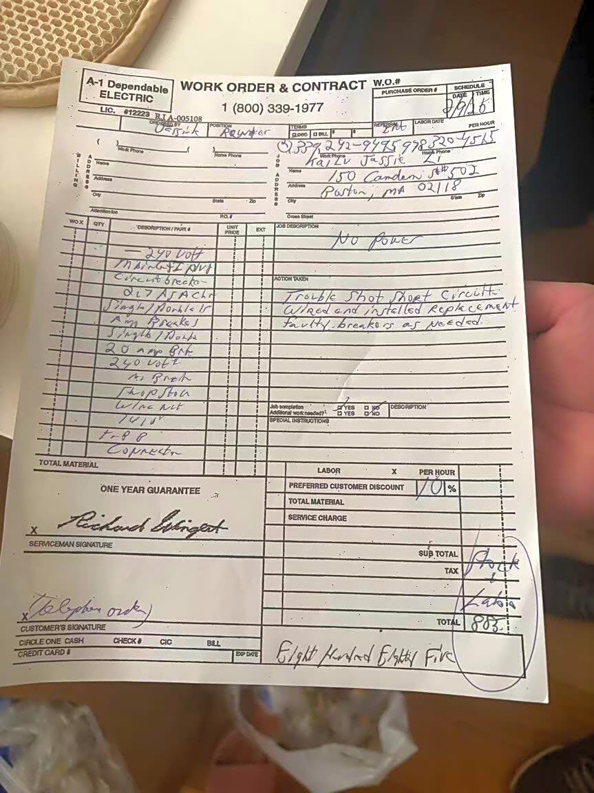 Image submitted with report