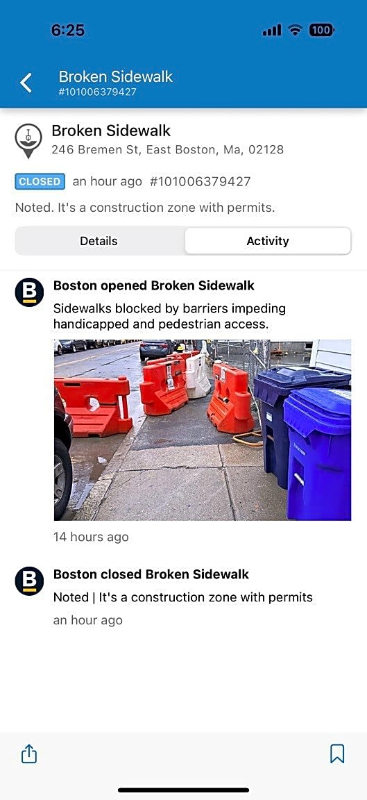 Image submitted with report