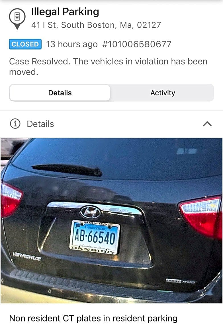 Image submitted with report