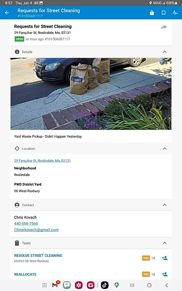 Image submitted with report