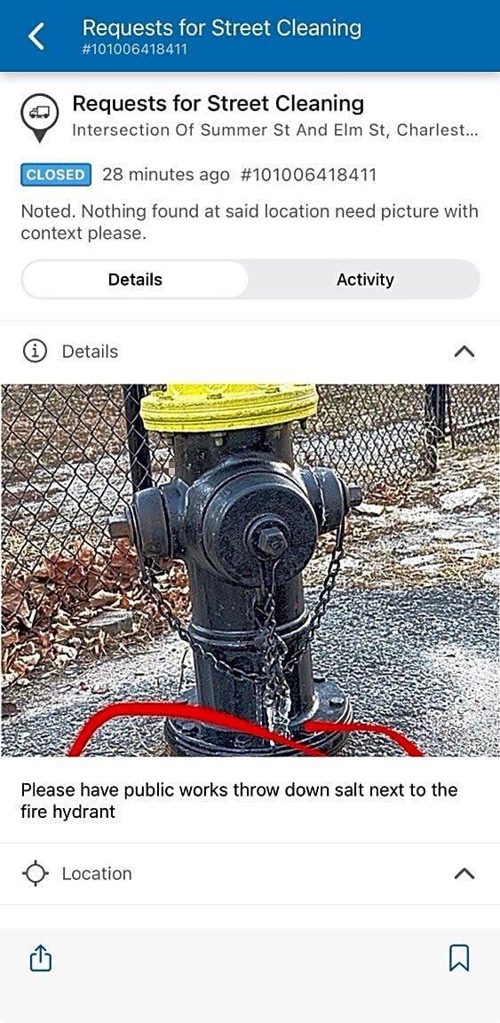 Image submitted with report