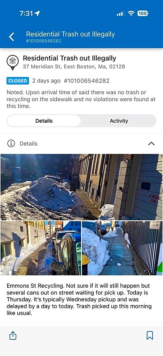 Image submitted with report