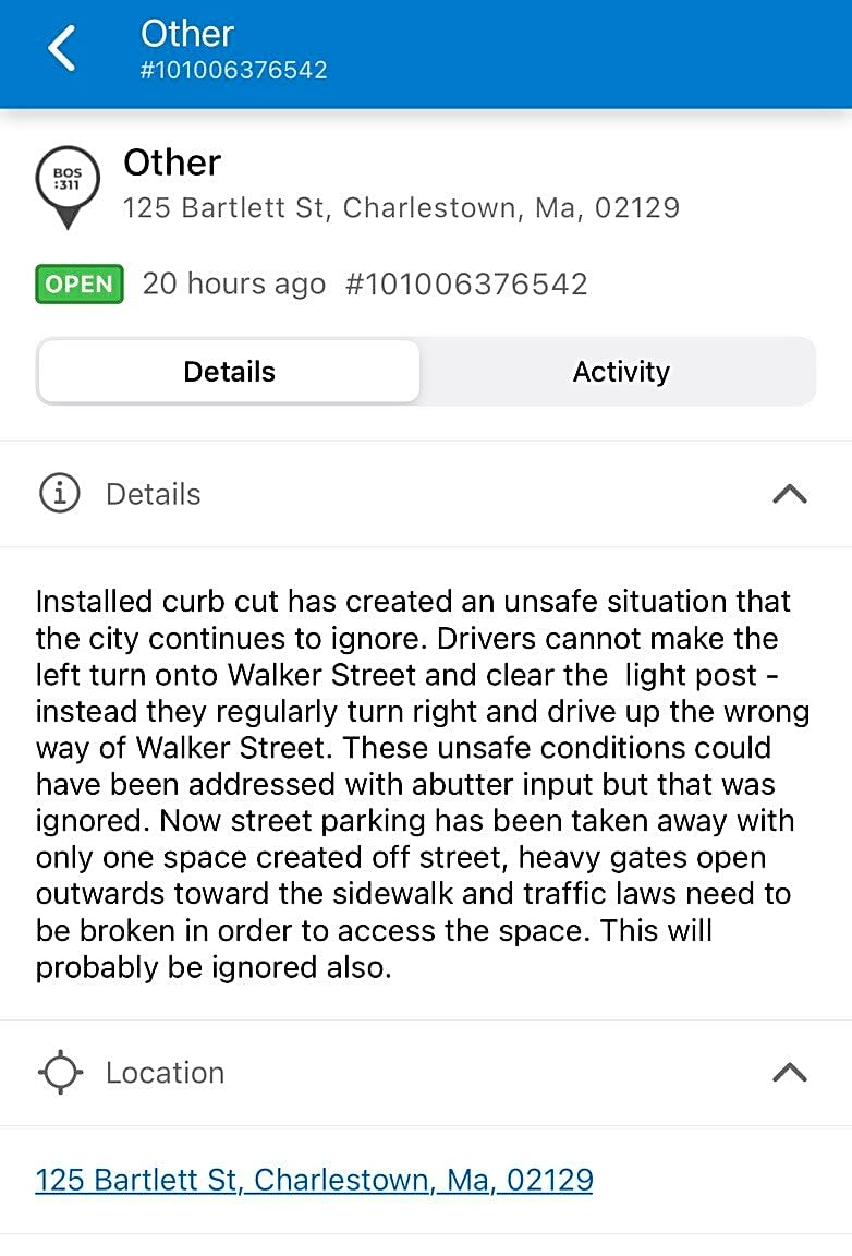 Image submitted with report