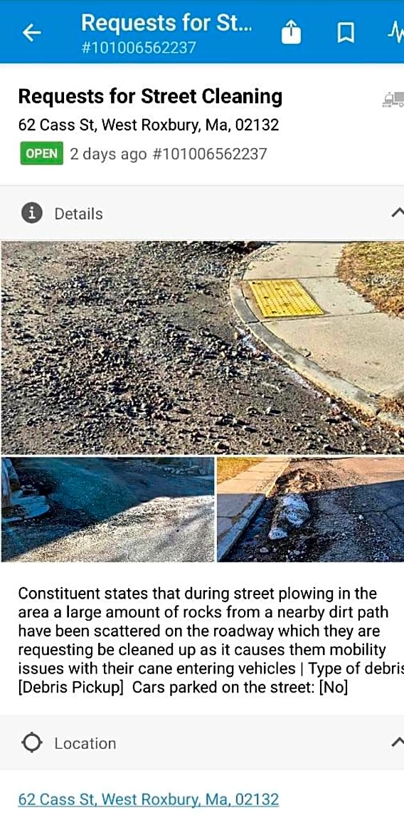 Image submitted with report