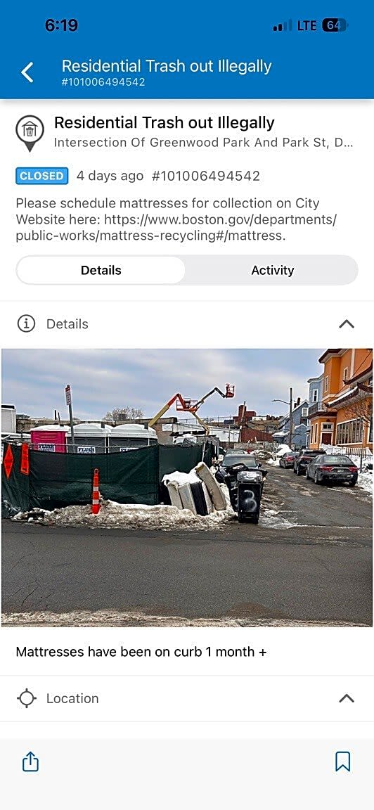 Image submitted with report