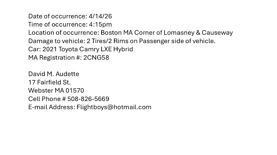 Image submitted with report