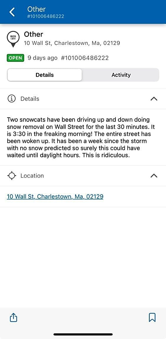 Image submitted with report