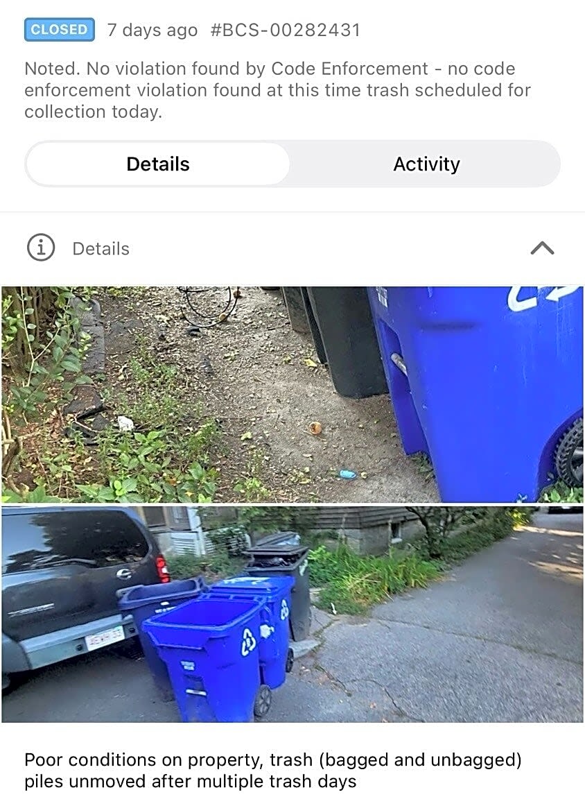 Image submitted with report