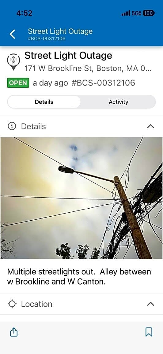 Image submitted with report