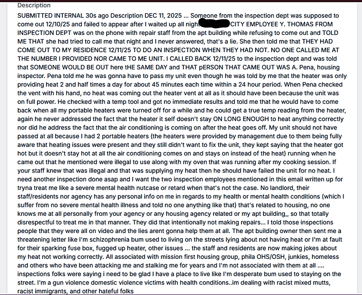 Image submitted with report