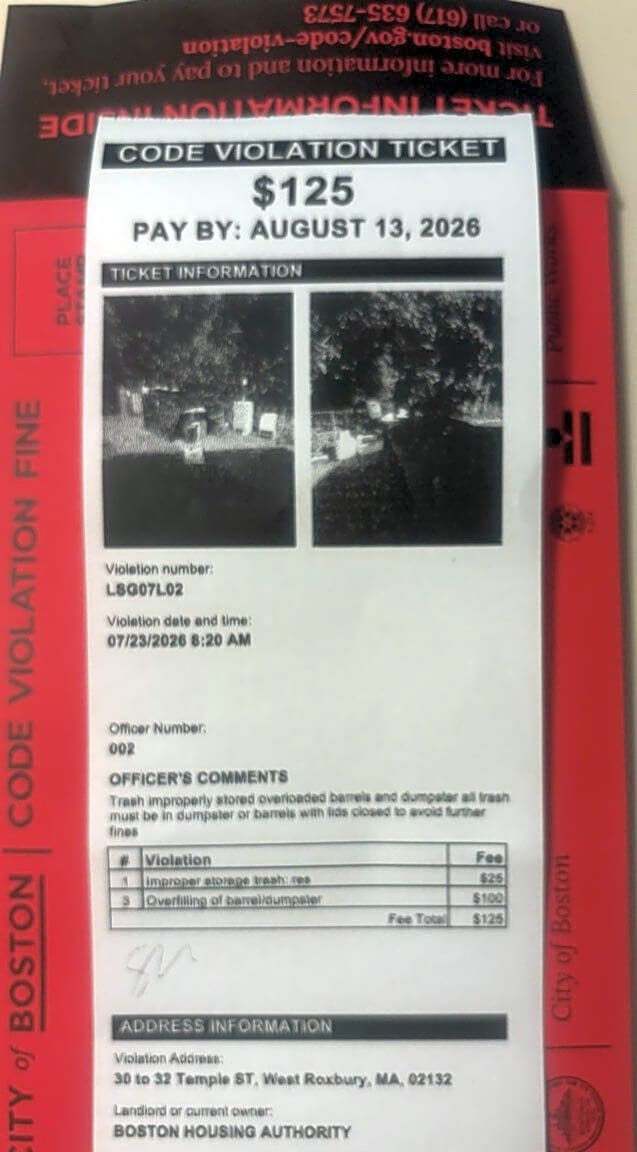 Image submitted with report