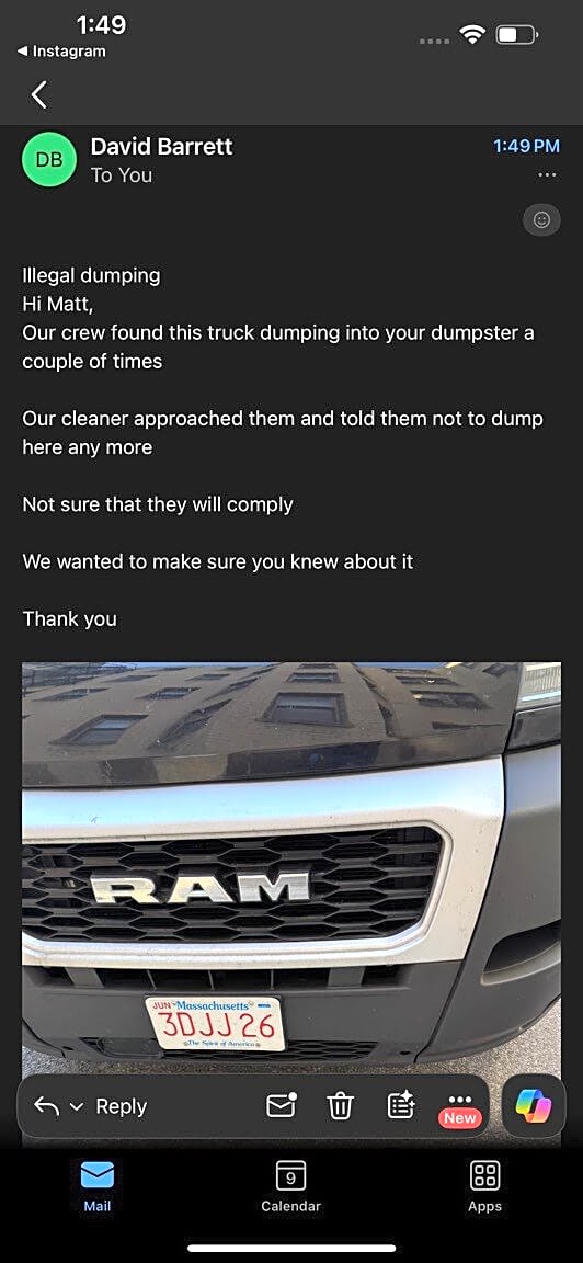 Image submitted with report