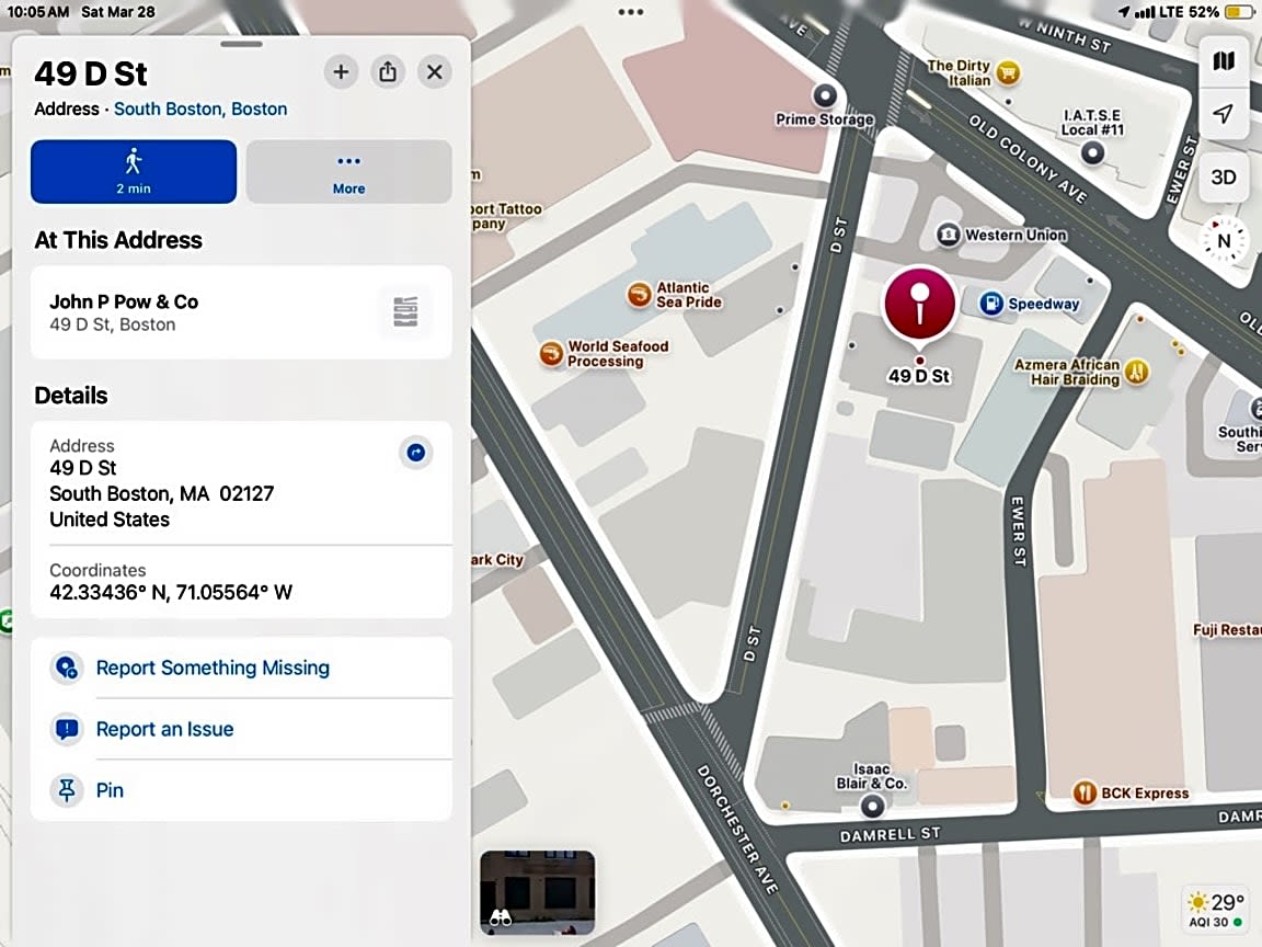 Image submitted with report