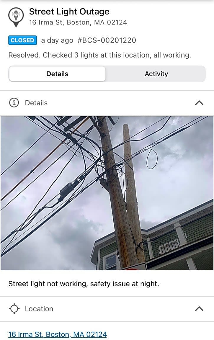 Image submitted with report