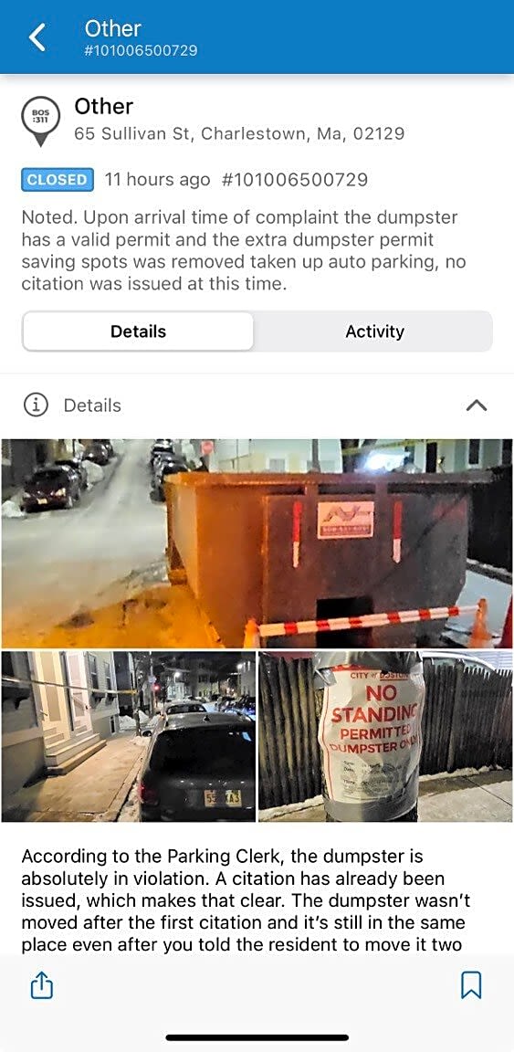 Image submitted with report