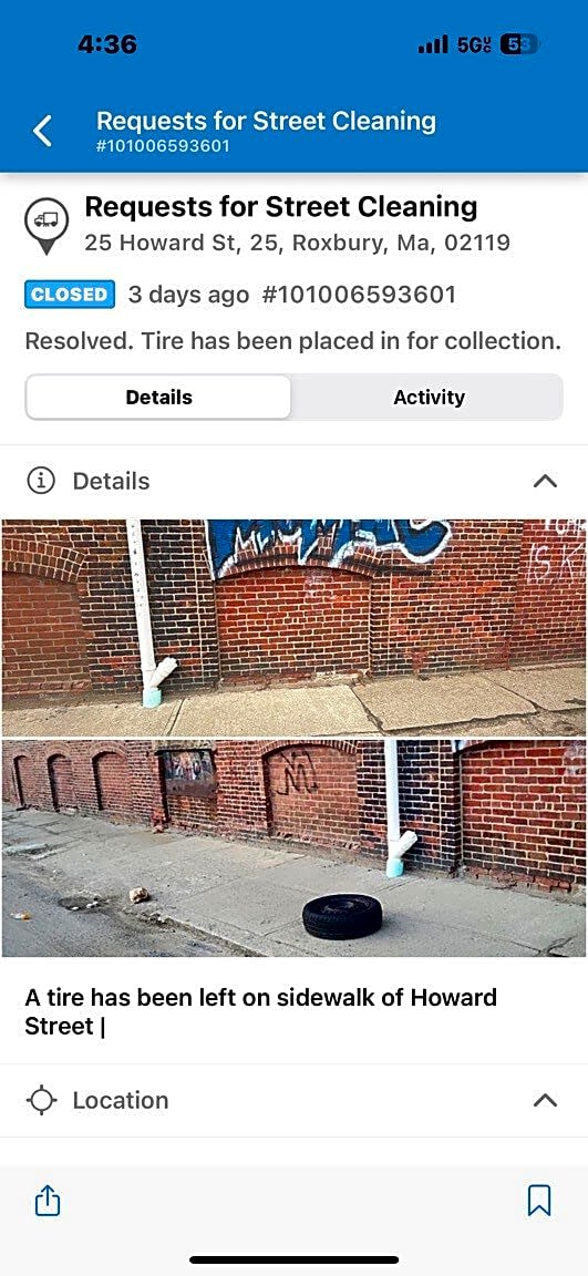 Image submitted with report