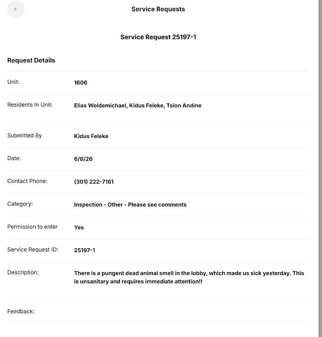 Image submitted with report