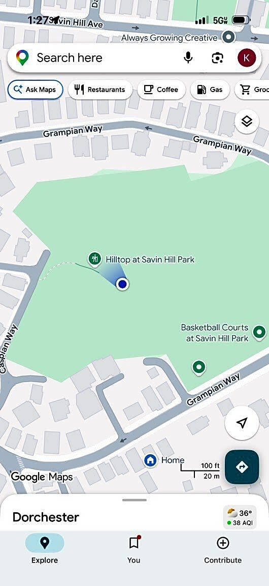 Image submitted with report