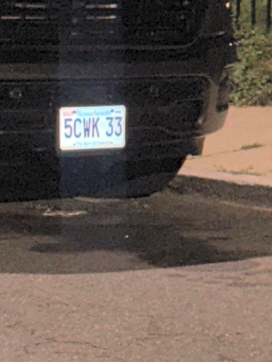 Image submitted with report