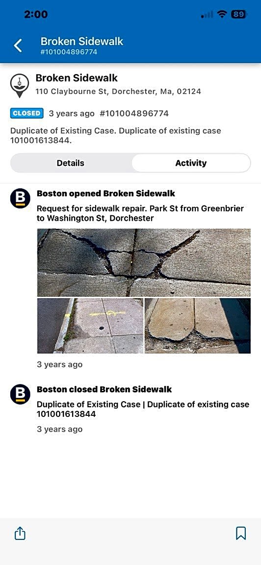 Image submitted with report