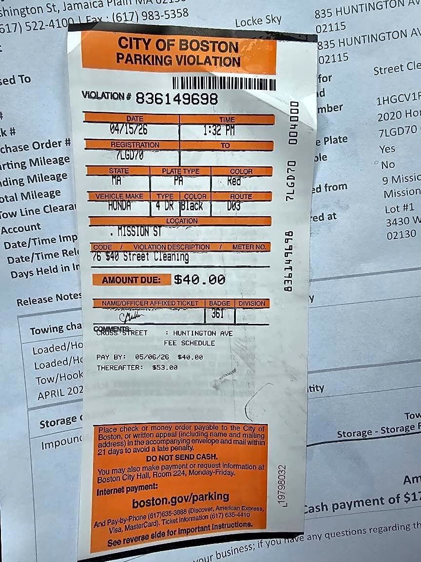 Image submitted with report