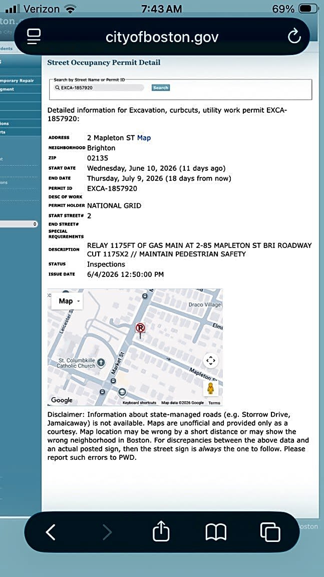Image submitted with report