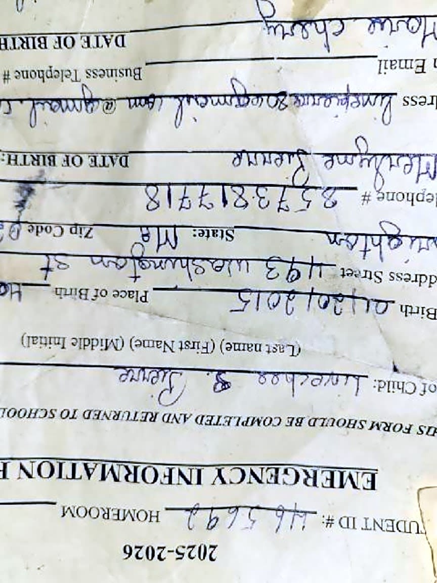 Image submitted with report