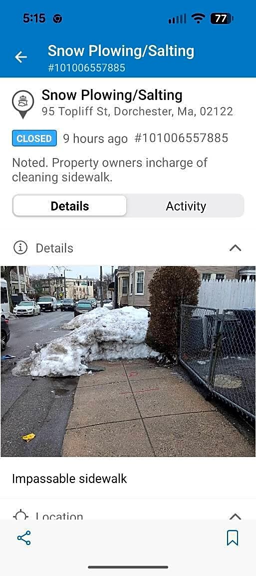 Image submitted with report