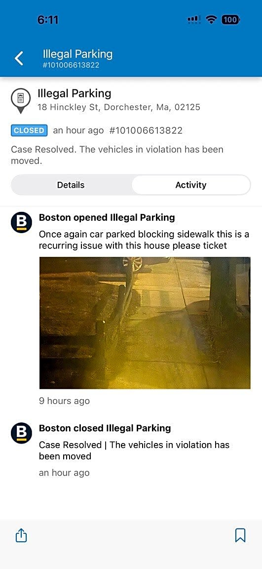 Image submitted with report