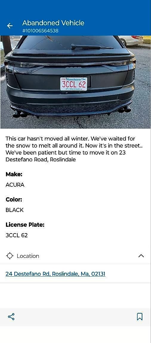 Image submitted with report