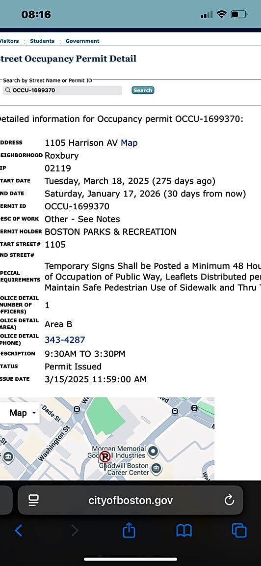 Image submitted with report