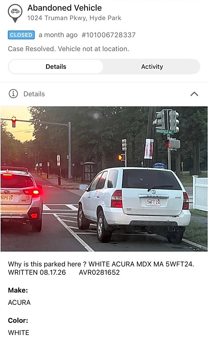 Image submitted with report