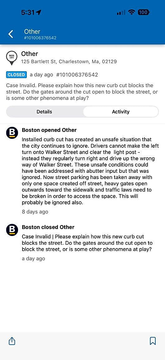 Image submitted with report