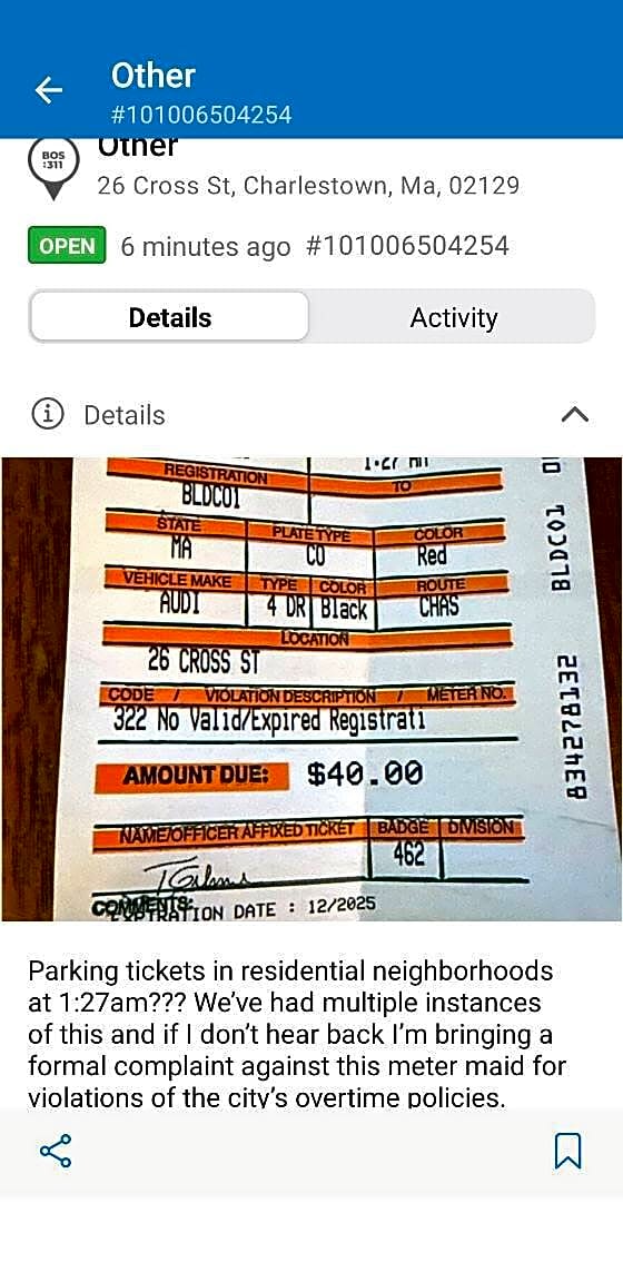 Image submitted with report