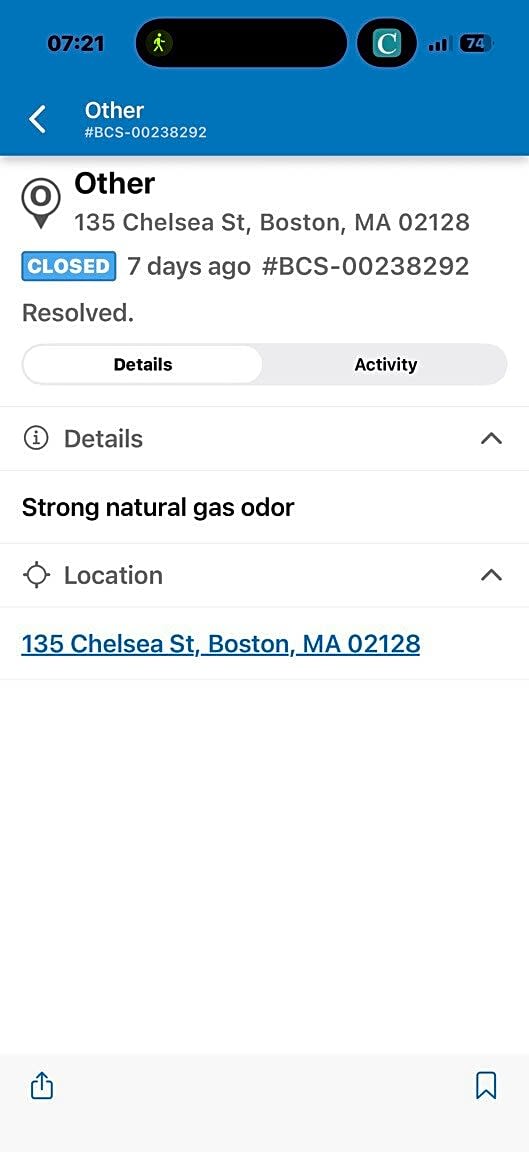 Image submitted with report