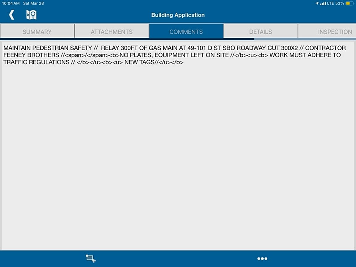 Image submitted with report