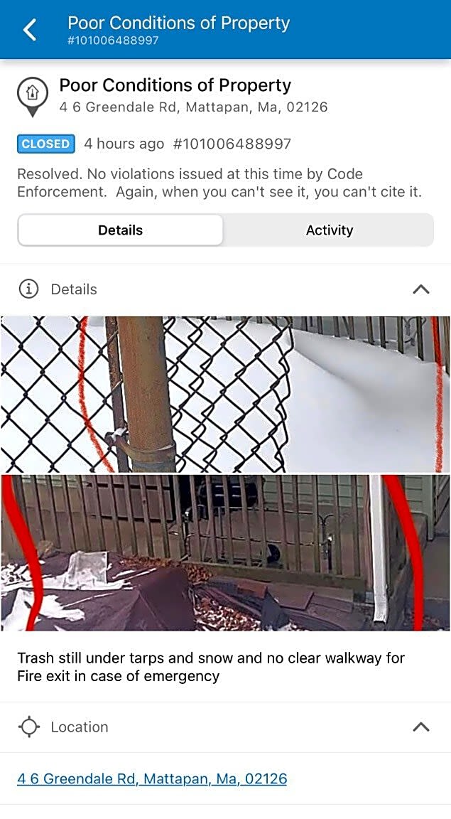 Image submitted with report