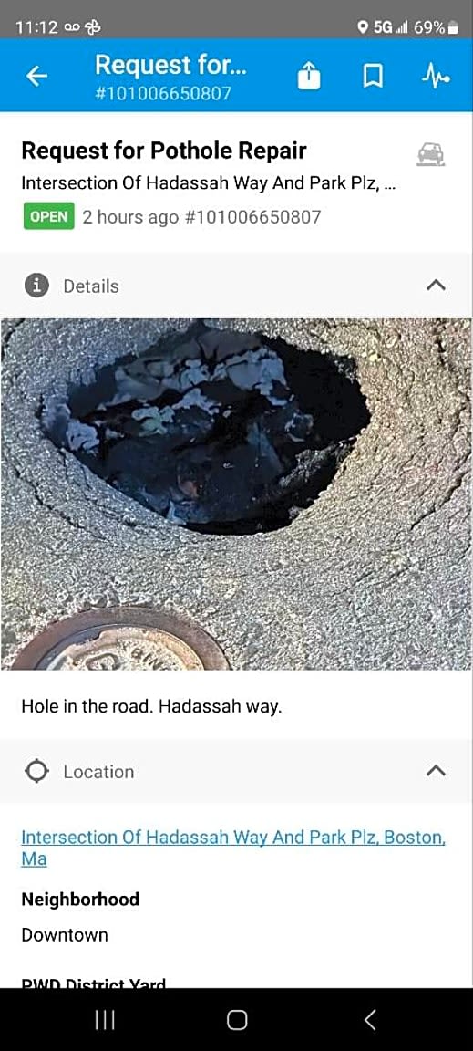 Image submitted with report