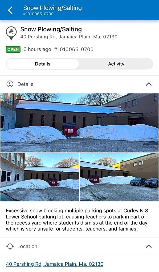 Image submitted with report