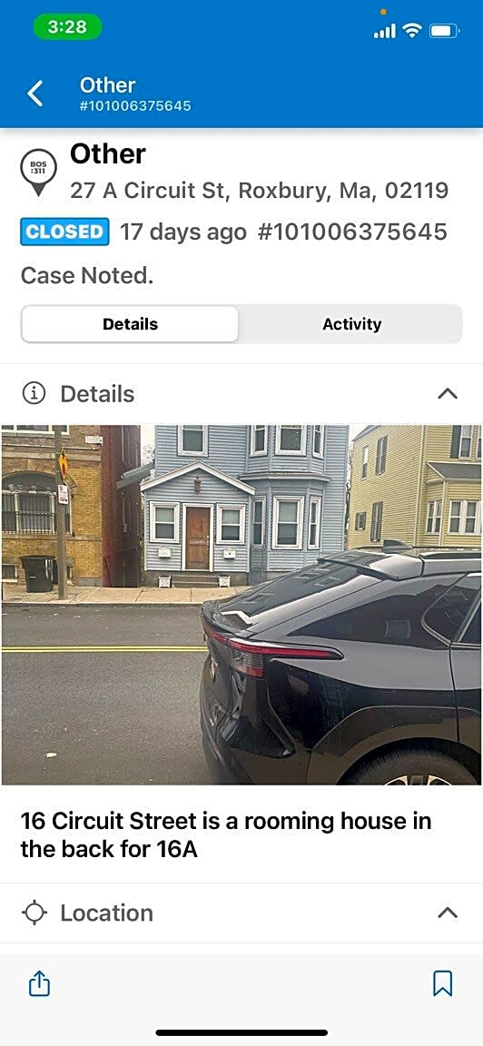 Image submitted with report