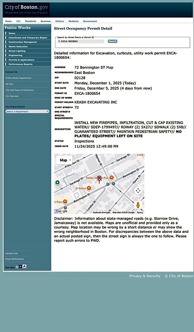 Image submitted with report