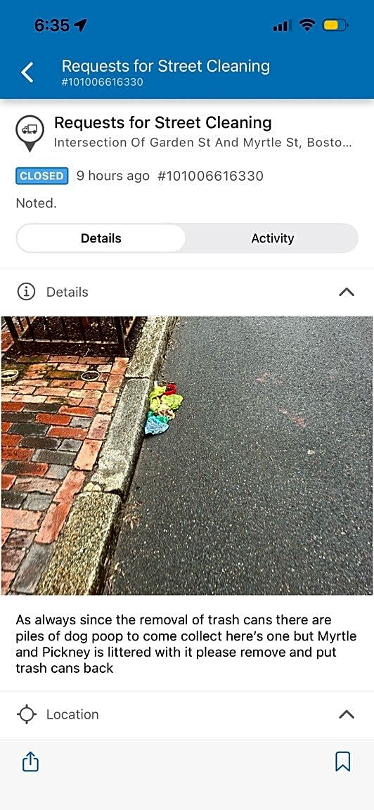 Image submitted with report