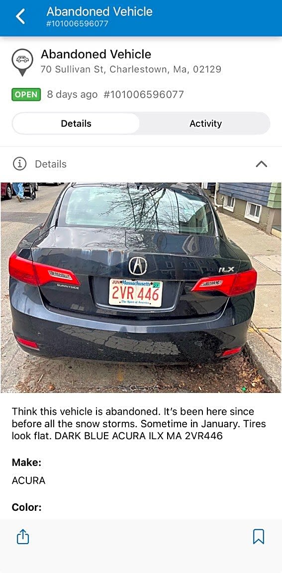 Image submitted with report